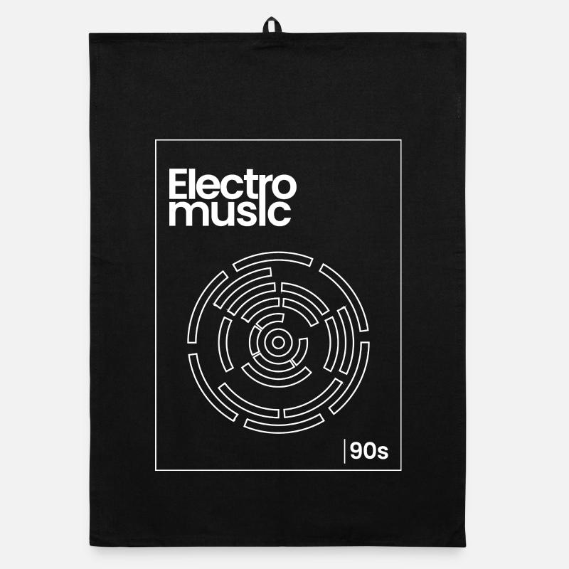 Electro Maze Techno Tee des années 90 Torchon bio