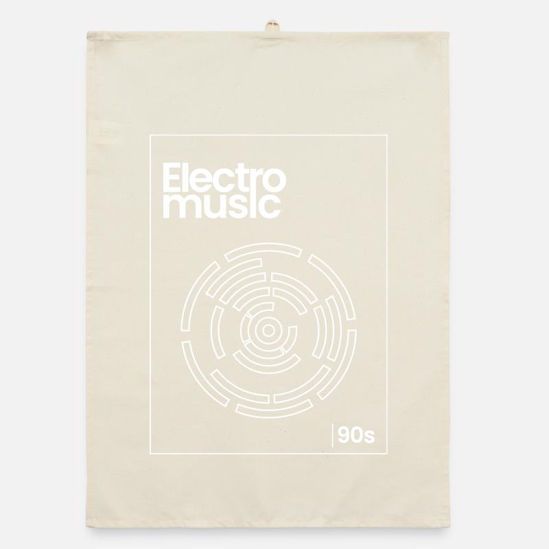 Electro Maze 90er Techno Tee Organic Geschirrtuch
