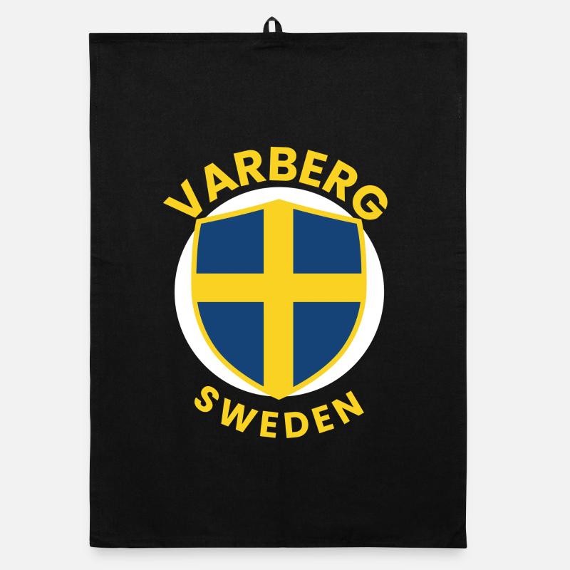 Emblème du drapeau du Bouclier suédois Torchon bio