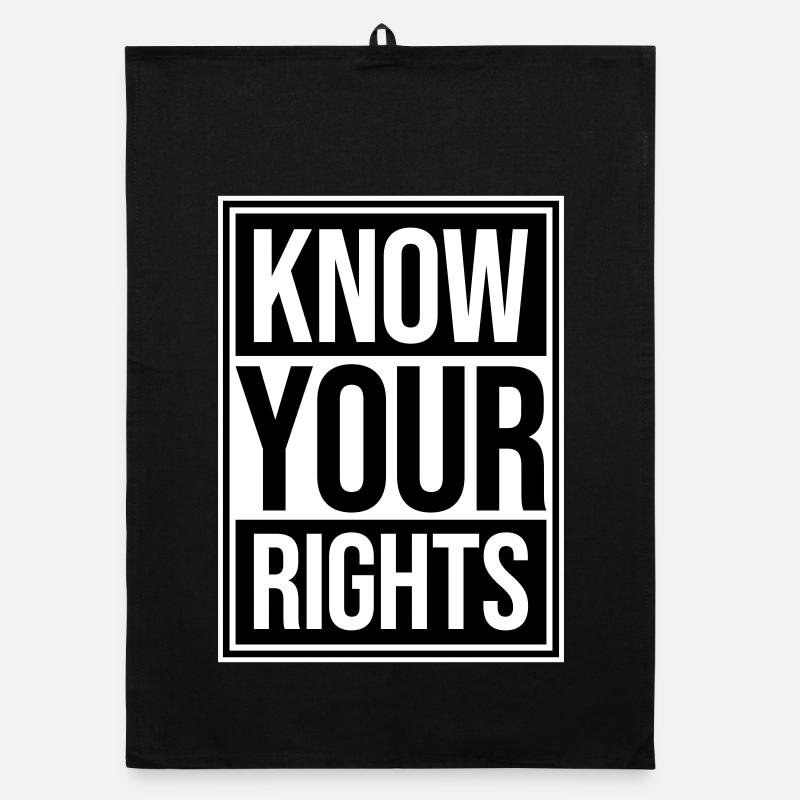 Know Your Rights Aktivismus Gerechtigkeit Freiheit Organic Geschirrtuch