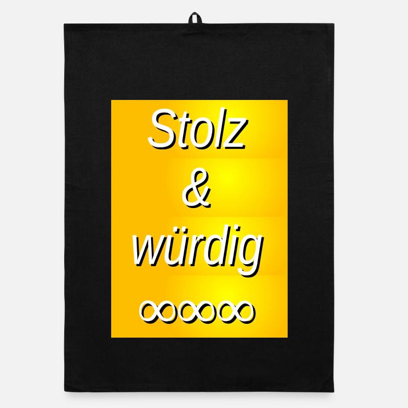 Impression dorée fière et digne Torchon bio