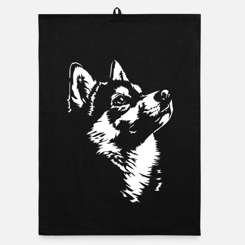 Silhouette du trèfle Kai d’Alaska Dog Wilsigns Torchon bio