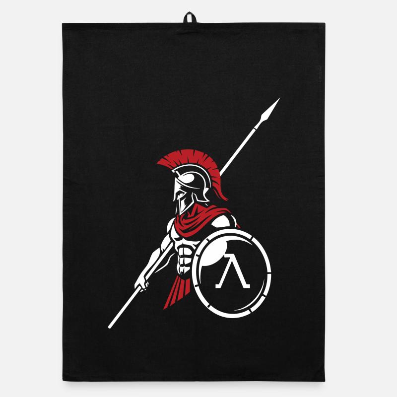 Spartan Royal Guard Spartan Shield Maskottchen Organic Geschirrtuch