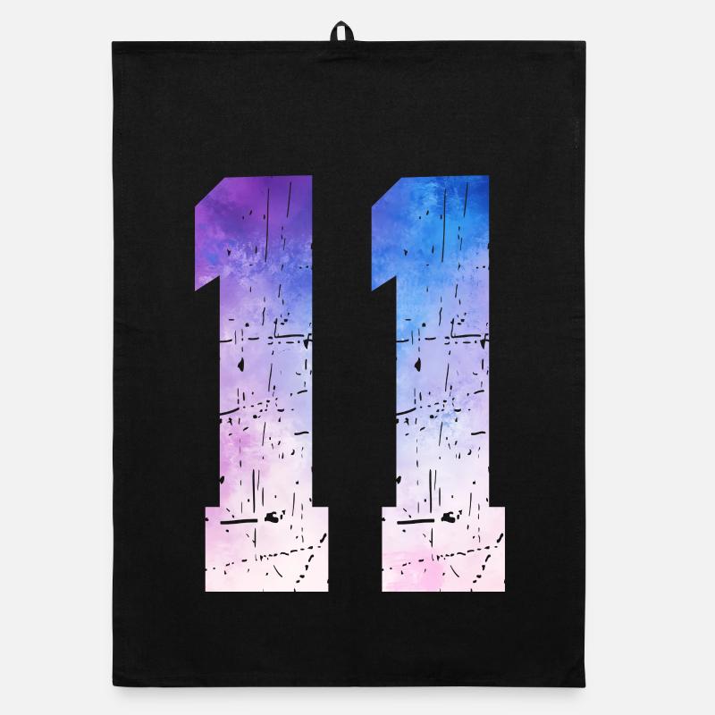 numéro 11 – Cadeau anniversaire 11 ans Torchon bio