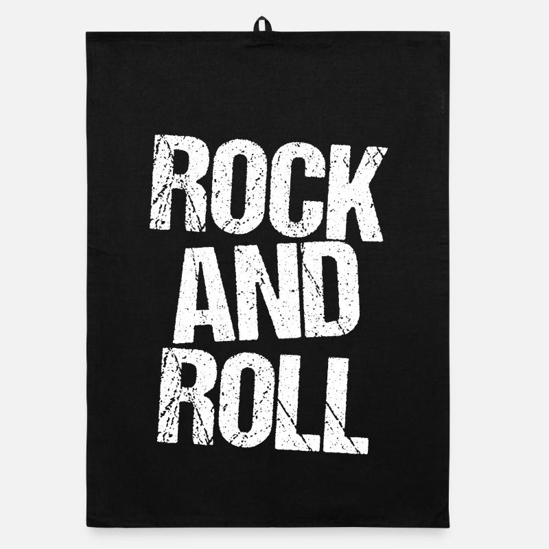 Typographie audacieuse du rock and roll Torchon bio