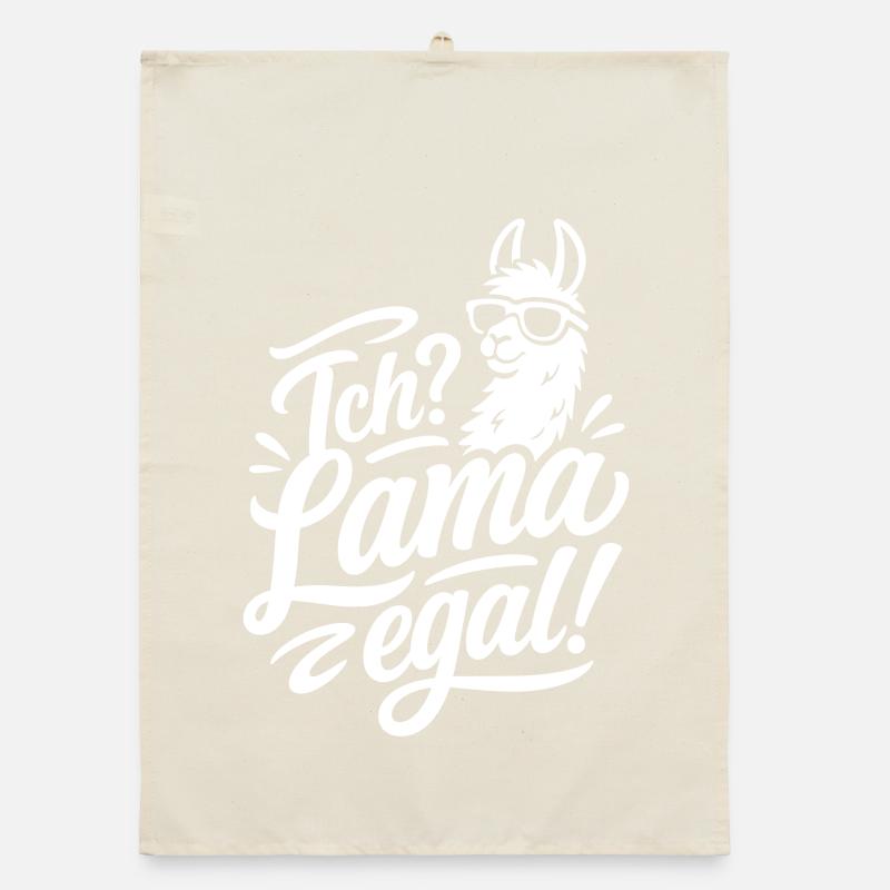 Je fais un llama peu importe ce que je dis drôle de design Torchon bio