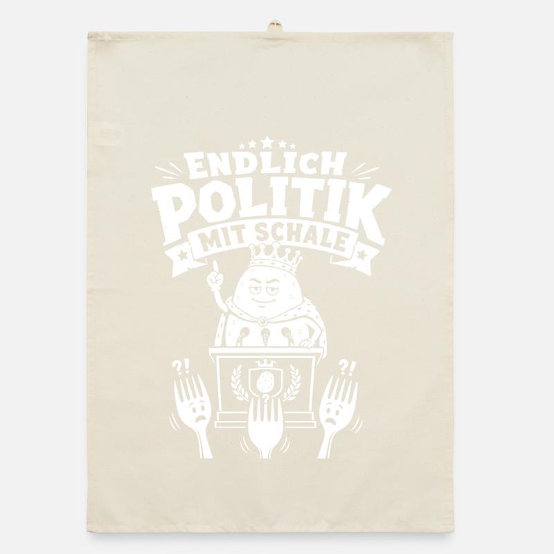Endlich Politik mit Schale Organic Geschirrtuch