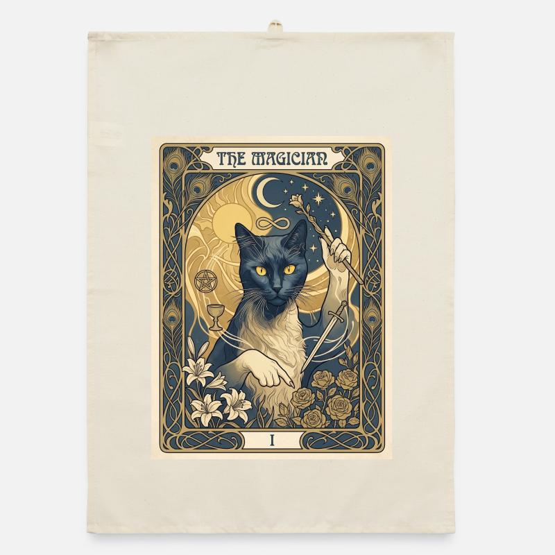 Katze, der Magier Organic Geschirrtuch