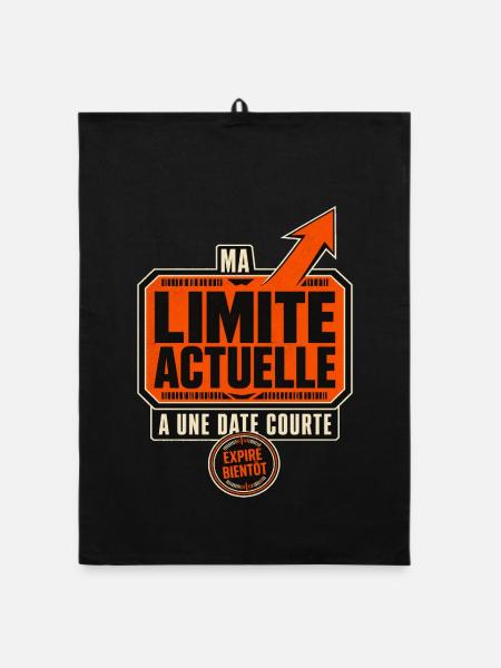 Ma limite actuelle expire bientôt - Torchon bio - noir - Devant