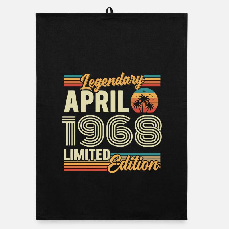 April 1968 58th Anniversary Gift - April 1968 Organic dish towel