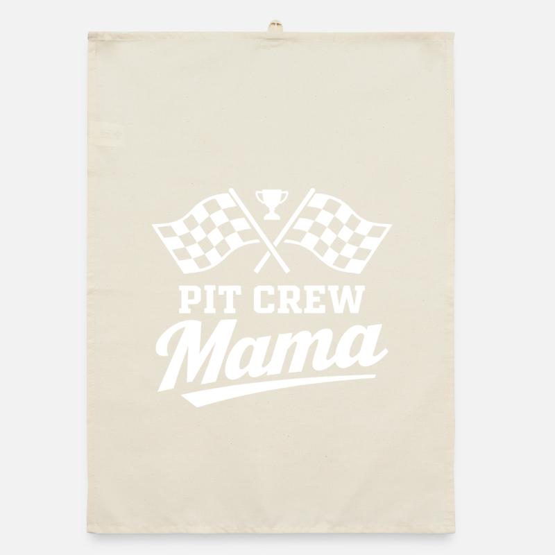 Conception de la Course Motorsport Mama Pit Crew Torchon bio