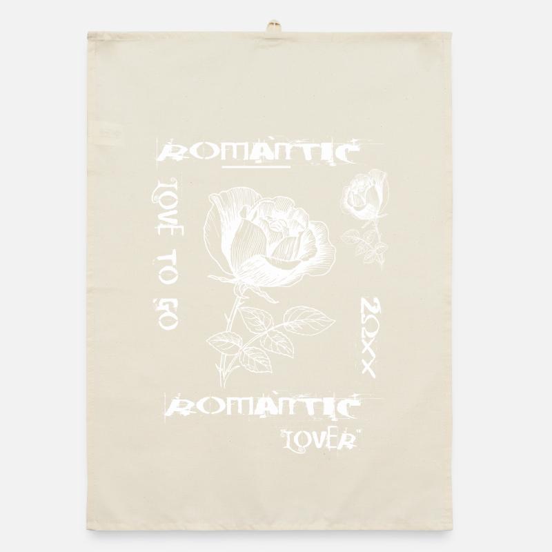 Liebe zu Romantik Organic Geschirrtuch