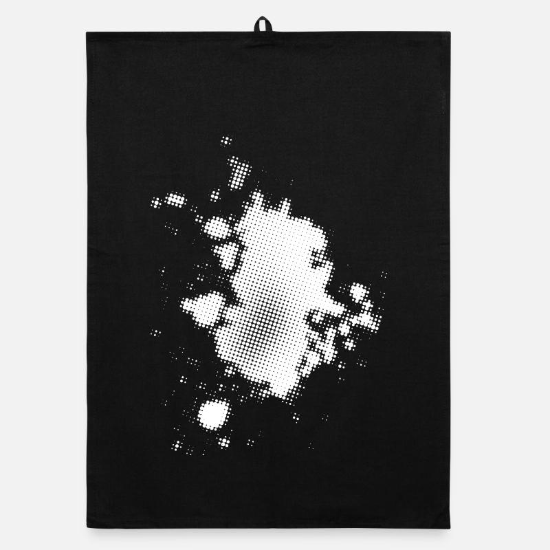 Flash, Punktehintergrund asymmetrisch | rasterized Organic Geschirrtuch