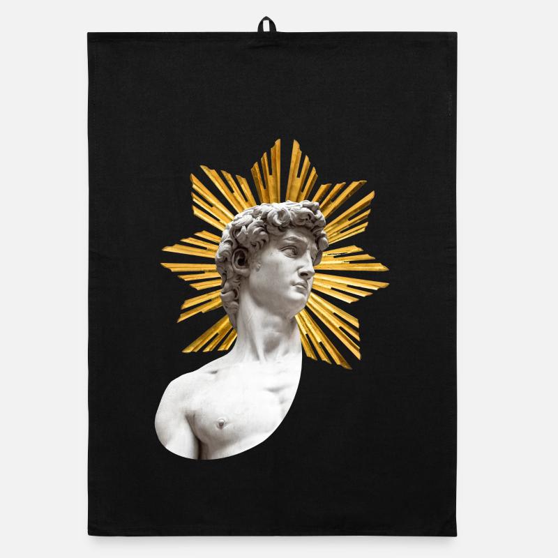 | David with Halo Michelangelo Organic dish towel