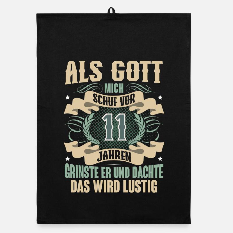 11. Geburtstag Als Gott Mich Schuf Vor Organic Geschirrtuch