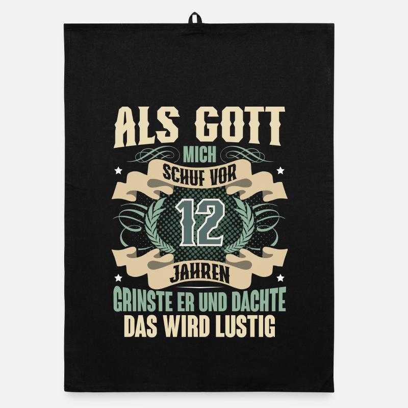 12. Geburtstag Als Gott Mich Schuf Vor Organic Geschirrtuch