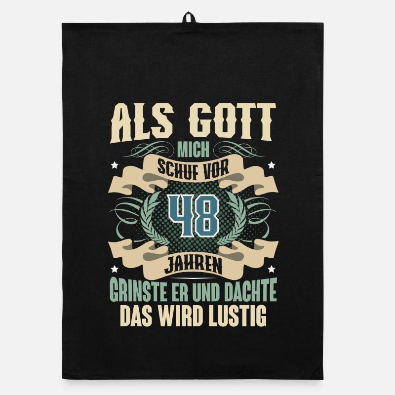 48. Geburtstag Als Gott Mich Schuf Vor Organic Geschirrtuch