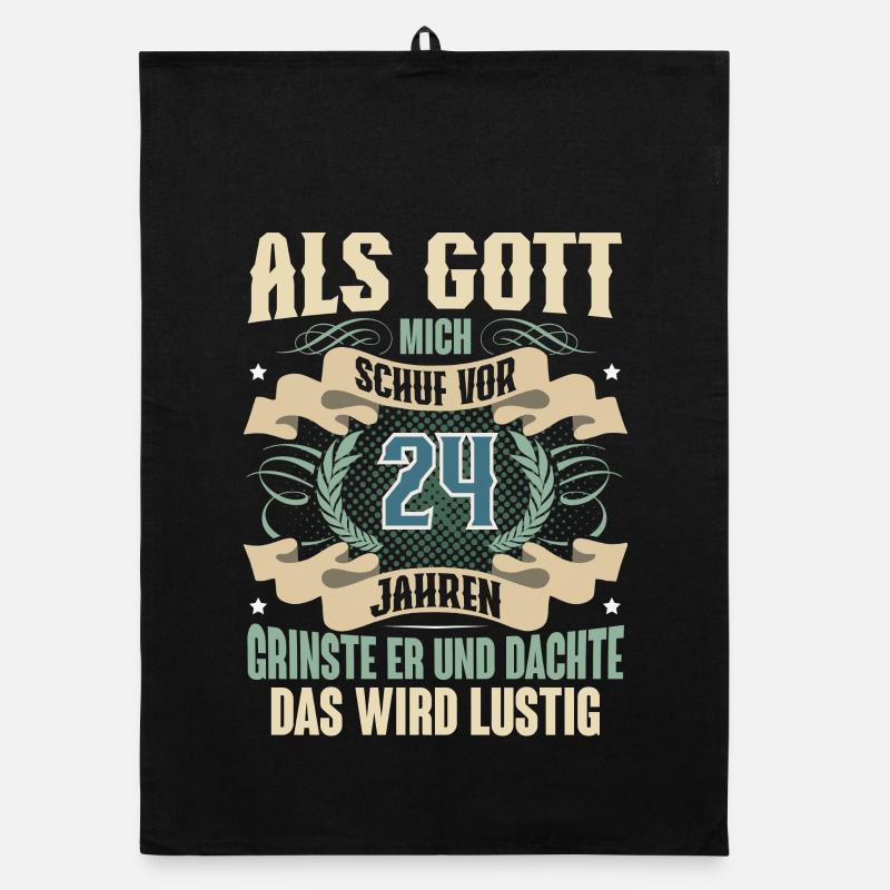 24. Geburtstag Als Gott Mich Schuf Vor Organic Geschirrtuch