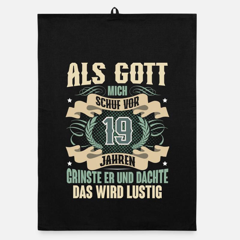 19. Geburtstag Als Gott Mich Schuf Vor Organic Geschirrtuch