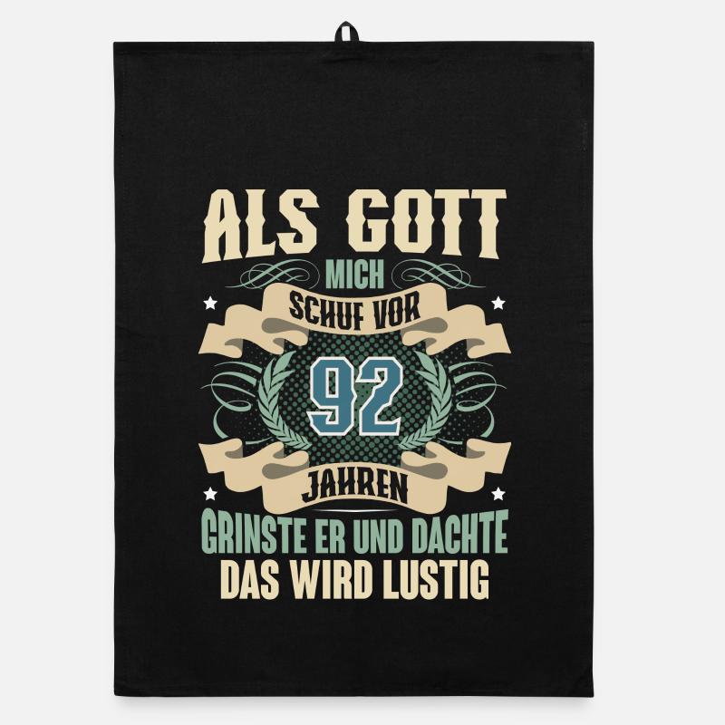 92. Geburtstag Als Gott Mich Schuf Vor Organic Geschirrtuch