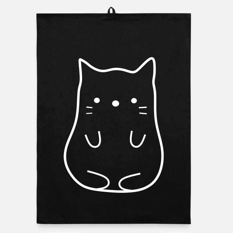 Chaton Kawaii mignon Torchon bio