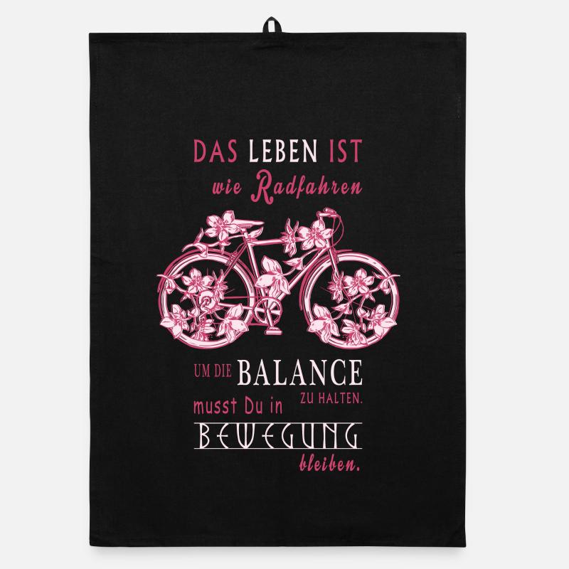 La vie est comme le vélo Torchon bio