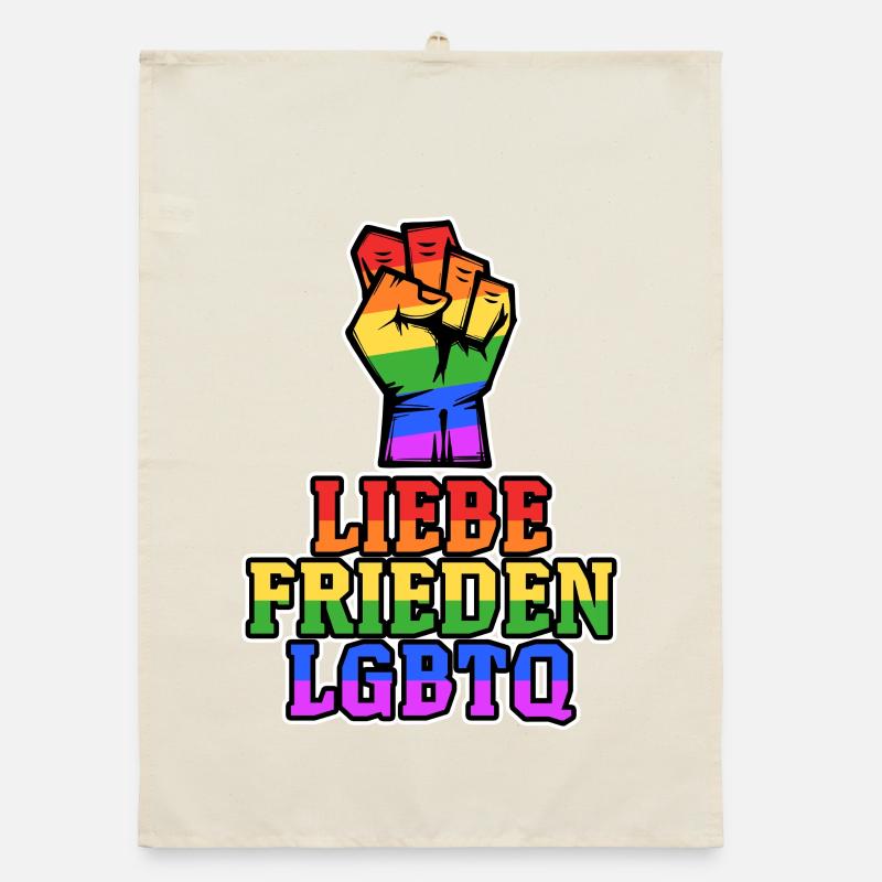 Equality Statement Love Lgbt Pride Organic dish towel