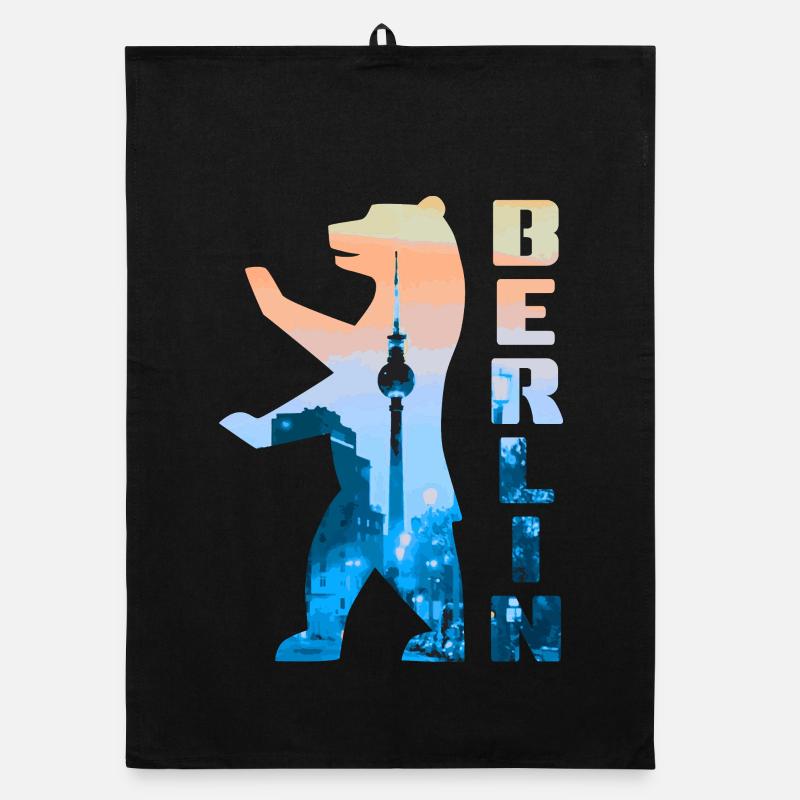 Silhouette d’ours de Berlin Torchon bio