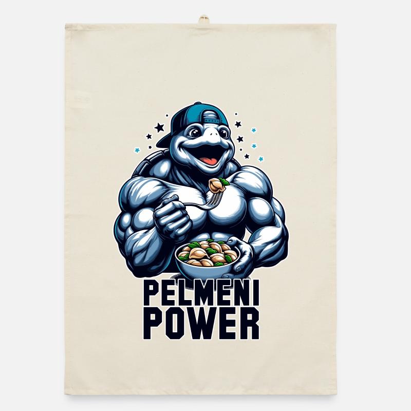 Cadeau Pelmeni Power Turtle Torchon bio