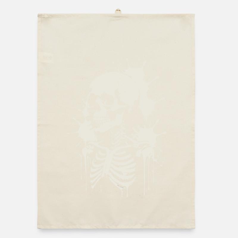 Schädel Skelett Schädel & Malerei Organic Geschirrtuch