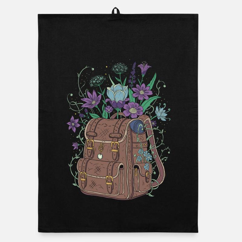 Backpack with flowers Organic dish towel