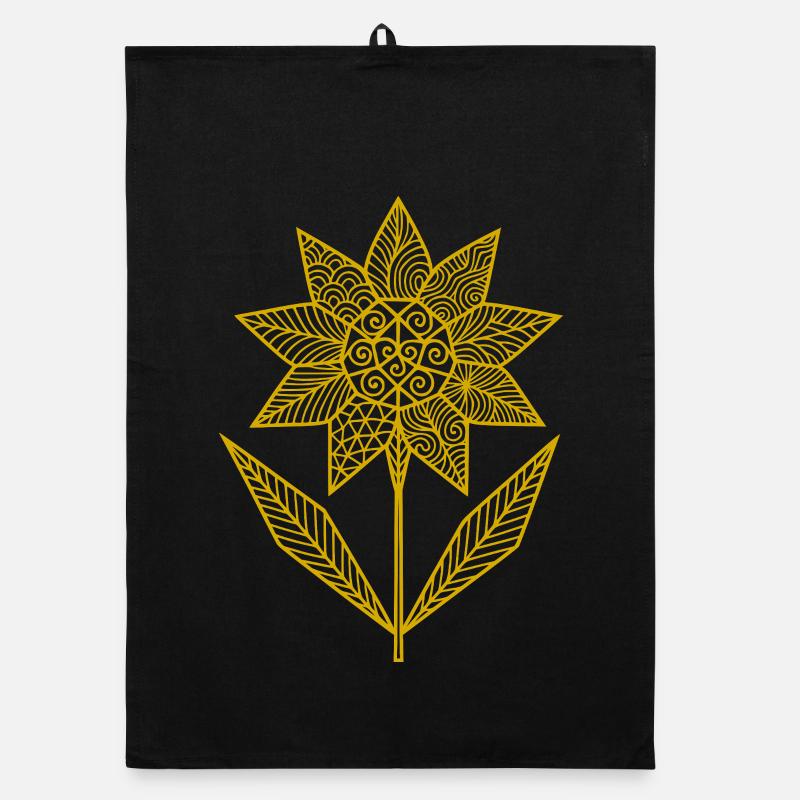 Illustration géométrique de fleur de mandala Torchon bio
