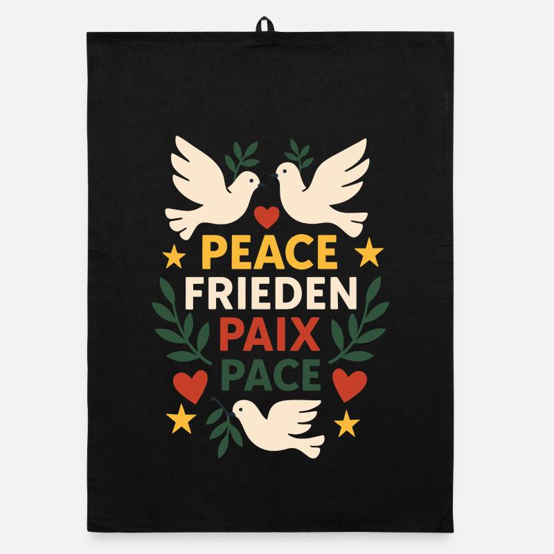 World Peace Doves Organic dish towel