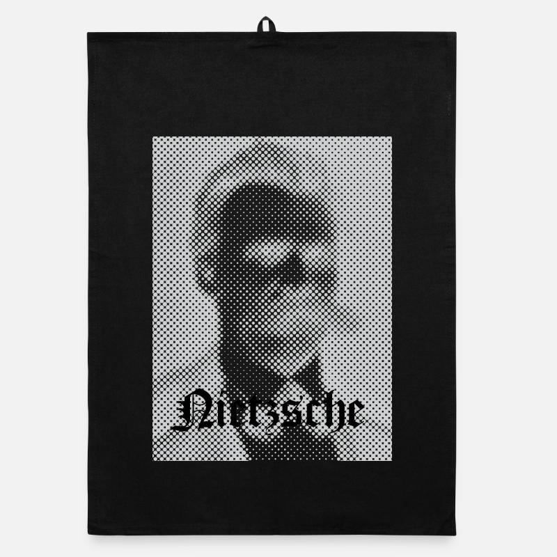 Halftone Philosophical Portrait Organic dish towel