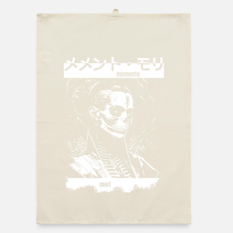Memento Mori Skeleton Organic dish towel