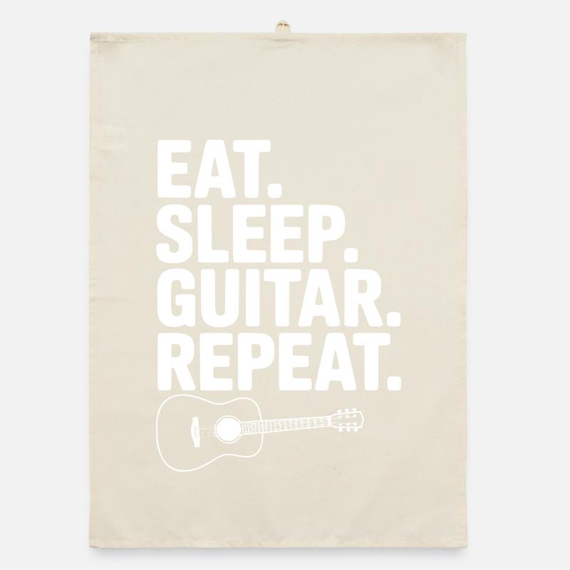 Eat. Sleep. Guitar. Repeat. Organic dish towel
