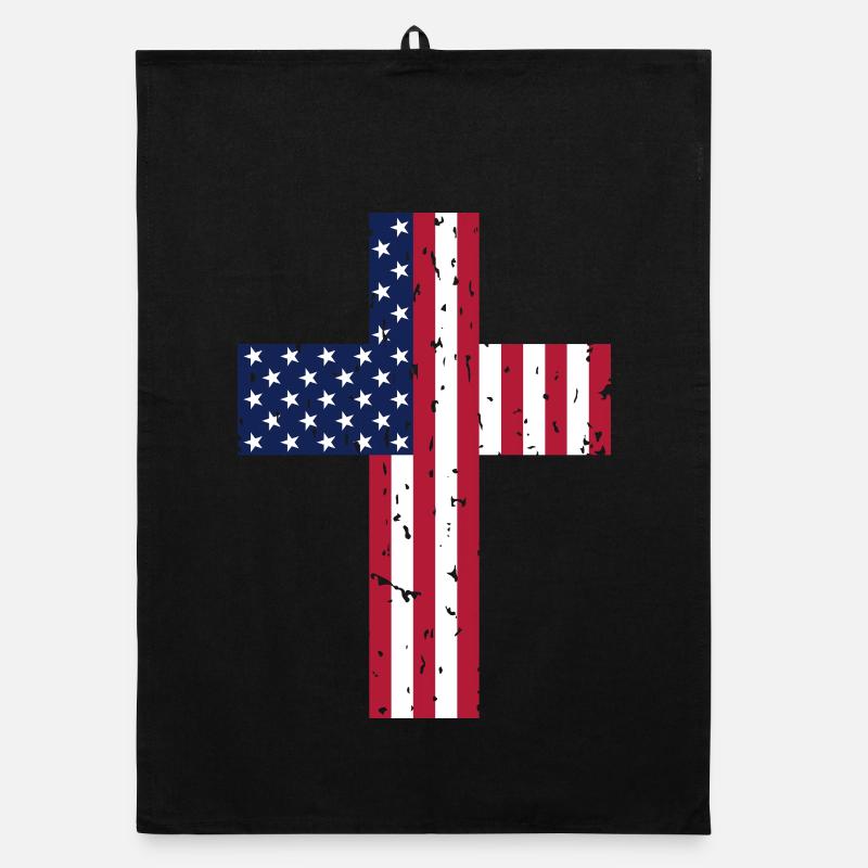 Drapeau de la Croix des États-Unis Torchon bio