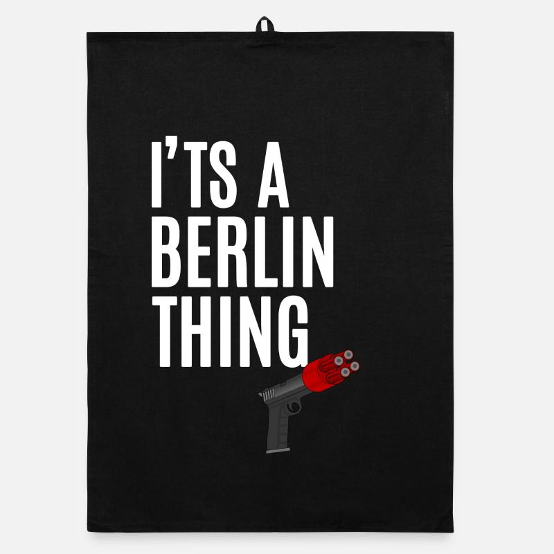 Berlin Thing New Year's Eve Organic dish towel