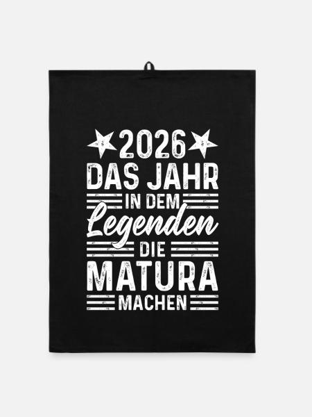 2026 The year in which legends graduate from high school - Organic dish towel - black - Front