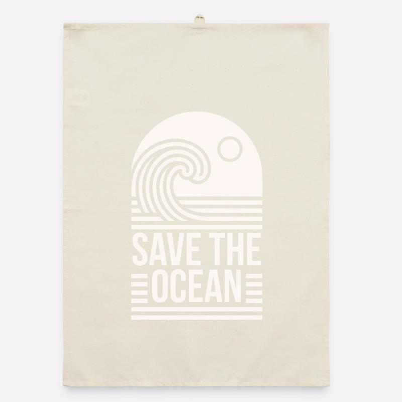 Save the ocean protection conservation quotes Organic dish towel