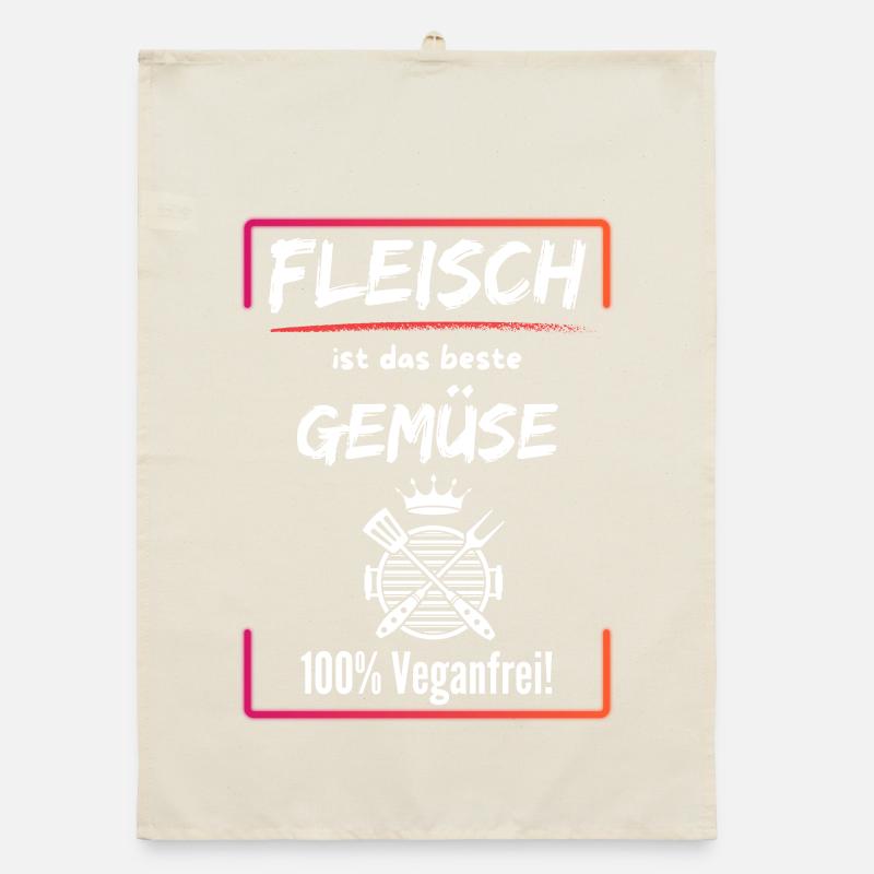 Fleisch ist das beste Gemüse-100% Veganfrei Organic Geschirrtuch