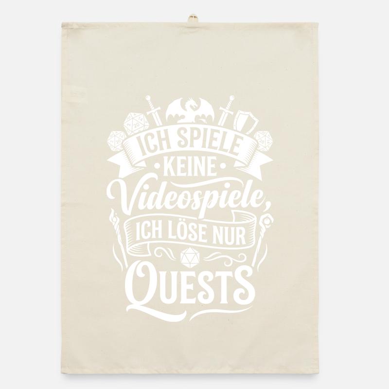 I don't play video games – I solve quests Organic dish towel