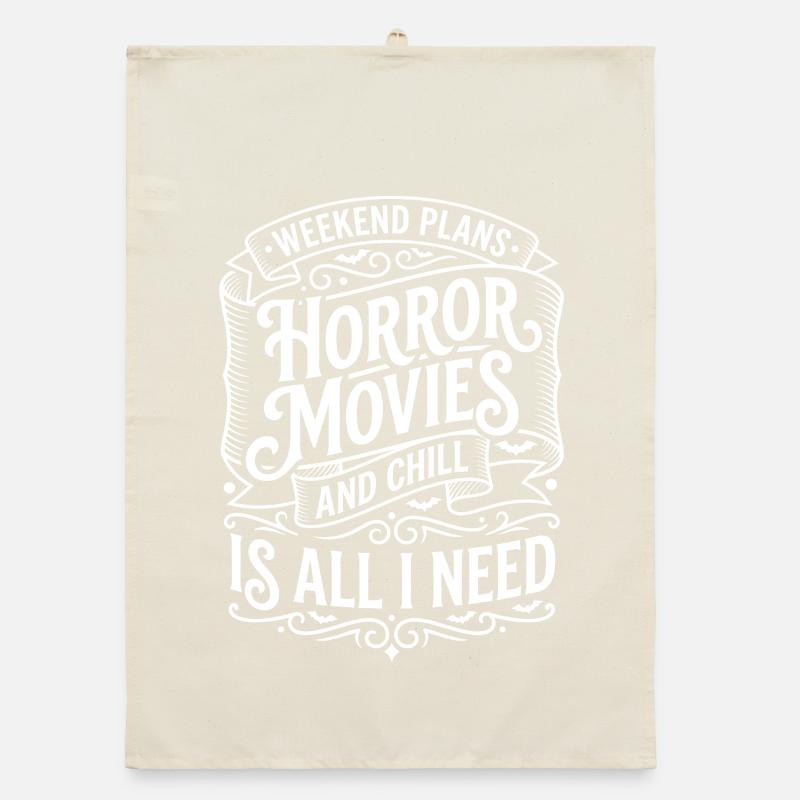 Films d’horreur Typographie Chill Weekend Torchon bio
