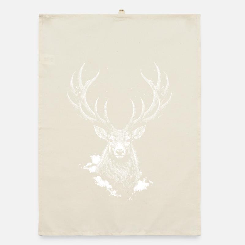 Silhouette de cerf Torchon bio