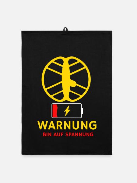 Sondeln_Low_Battery_Warning_T-chemise - Torchon bio - noir - Devant