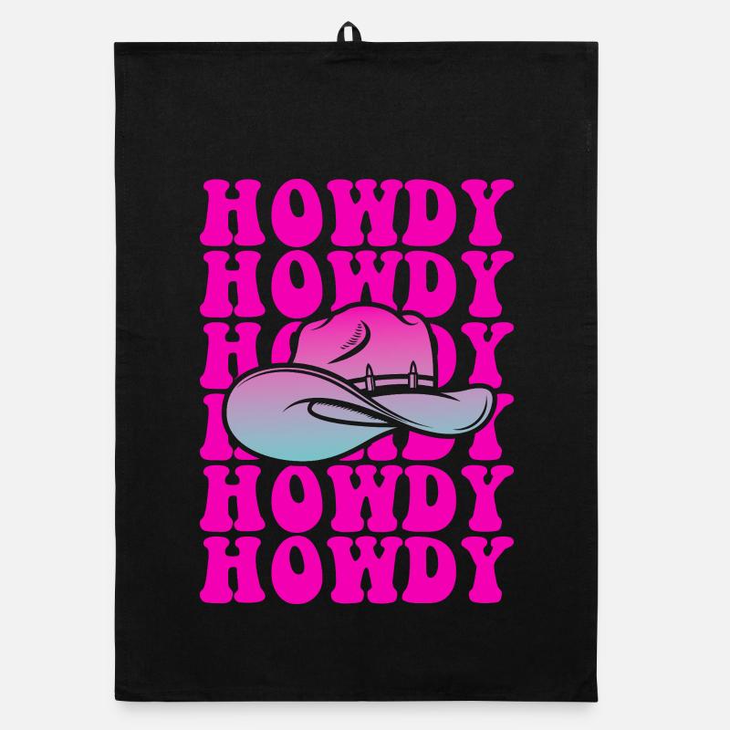 Howdy Pop Hat Gradient Organic dish towel