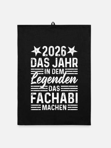 2026 The year in which legends graduate from high school - Organic dish towel - black - Front