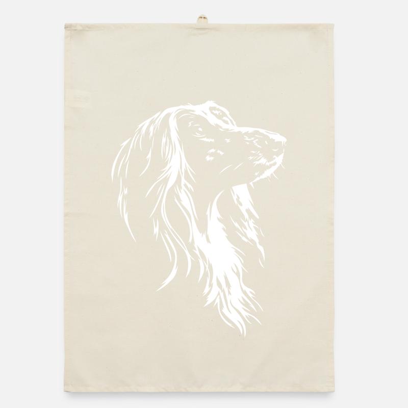 Afghan Greyhound Silhouette Dogs Wilsigns Organic dish towel