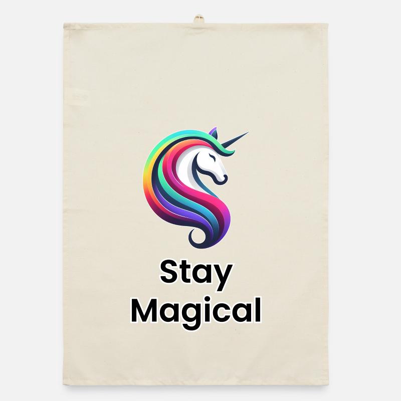 Einhorn Regenbogen – Stay Magical Organic Geschirrtuch