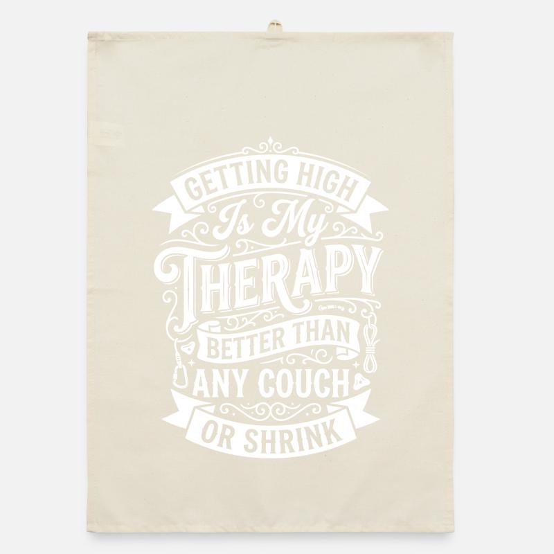 Getting High Is My Therapy Organic Geschirrtuch